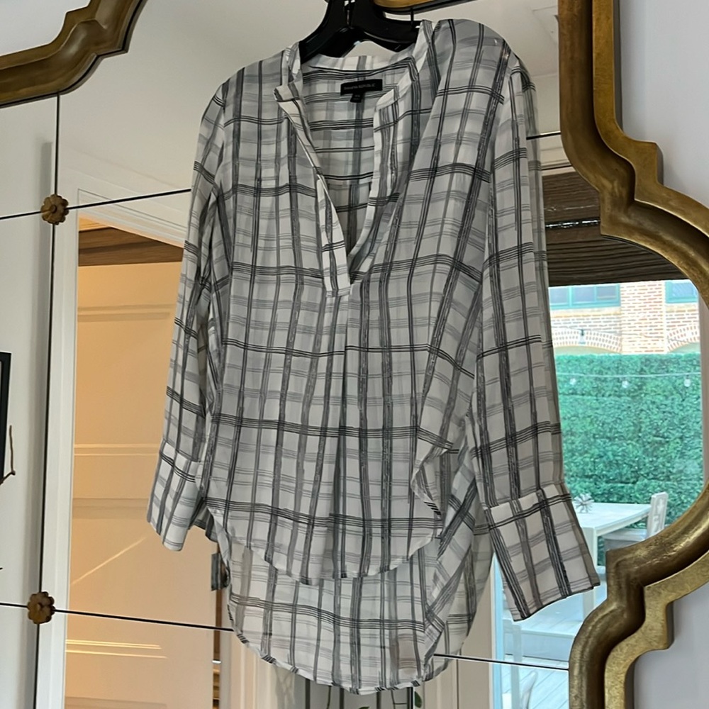 Silky sheer blouse